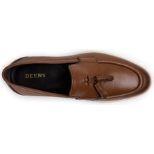 Deery  Deri Taba Rengi Püsküllü Erkek Loafer - 01958MTBAC01