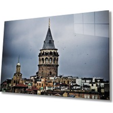 Miraax Istanbul Galata Kulesi Cam Tablo
