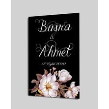 Miraax Düğün Nişan Tarih Cam Tablo