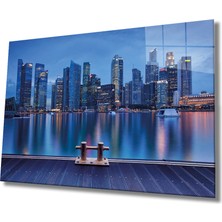 Miraax Şehir Manzaralı Cam Tablo