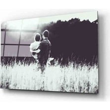 Miraax Fütüristik Sevgililer  Cam Tablo