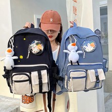 Kilinmoli Çalışma Kadın Büyük Kapasiteli Sırt Erkek Kız Okul Kitapları Genç Kızlar Için Kawaii Üniversite Öğrenci Çocuk Kitap Sırt Çantası (Yurt Dışından)