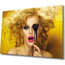 Miraax Kadın ve Makyaj Cam Tablo Women And Makeup