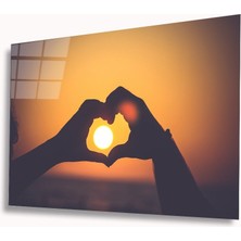 Miraax Kalpli Günbatımı Cam Tablo