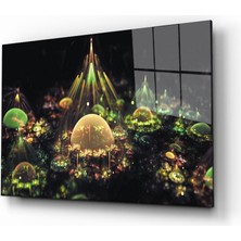 Miraax Noel Işıklı Küre Cam Tablo
