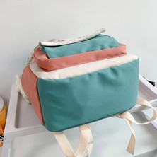 Kilinmoli Dimi Kanvas Panelli Patchwork Kız Sırt Kentsel Popüler Okul Kız Öğrenciler Kitaplar Sırt Hafif Kadın Sırt Ayı Ekle Çanta (Yurt Dışından)