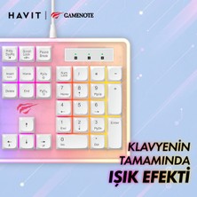 Havit Gamenote KB876L Gaming Rgb Işıklı Beyaz Oyuncu Klavyesi