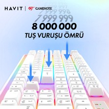 Havit Gamenote KB876L Gaming Rgb Işıklı Beyaz Oyuncu Klavyesi