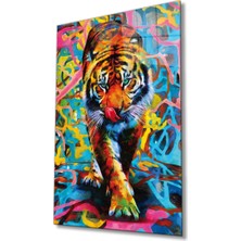 Miraax Renkli Kaplan Cam Tablo