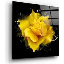 Miraax Çiçek Cam Tablo