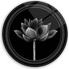 Miraax Çiçek Yuvarlak Cam Tablo