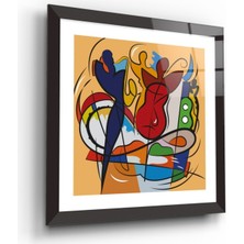 Miraax Soyut Desenler Cam Tablo