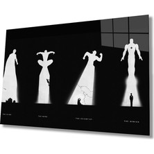 Miraax Siyah Beyaz Insan Fotoğrafları Cam Tablo