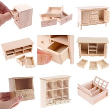 Pengfu Shop Resim Stili Olarak Ahşap Renk Dollhouse Minyatür Mmulated Ahşap Dolap Dolapları Çekmeceli Tv Dolabı Mobilya Modeli Oyuncak Aksesuarları (Yurt Dışından)