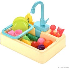 Pengfu Shop 3-Y Tarzı Oyuncaklar Mutfak Lavabo Çocuk Mutfak Bulaşık Playset Çocuk Mutfak Sofra Takımı Mutfak Eşyaları Ailesi O (Yurt Dışından)