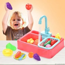 Pengfu Shop 3-Y Tarzı Oyuncaklar Mutfak Lavabo Çocuk Mutfak Bulaşık Playset Çocuk Mutfak Sofra Takımı Mutfak Eşyaları Ailesi O (Yurt Dışından)