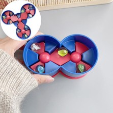 Pengfu Shop No.7 Tarzı Boncuklar Cam Mermerler Langırt Plakası Basın Fidget Dönen Dekompresyon Ribaund Topu Toddler Stres Giderici Sıkma Oyuncak (Yurt Dışından)