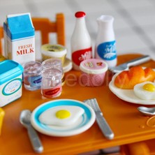Pengfu Shop 1 Tepsi ile Ekmek Tarzı Ale Sevimli Minyatür Dollhouse Kahvaltı Barbies Için Mini Gıda Oyna Pretend Pullip Bebek Evi Mutfak Seti Oyuncaklar Kızlar Için (Yurt Dışından)