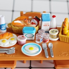 Pengfu Shop 1 Tepsi ile Ekmek Tarzı Ale Sevimli Minyatür Dollhouse Kahvaltı Barbies Için Mini Gıda Oyna Pretend Pullip Bebek Evi Mutfak Seti Oyuncaklar Kızlar Için (Yurt Dışından)