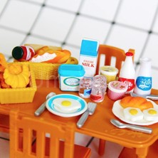 Pengfu Shop 1 Tepsi ile Ekmek Tarzı Ale Sevimli Minyatür Dollhouse Kahvaltı Barbies Için Mini Gıda Oyna Pretend Pullip Bebek Evi Mutfak Seti Oyuncaklar Kızlar Için (Yurt Dışından)