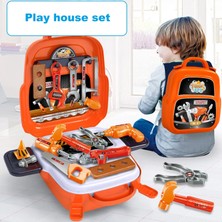 Pengfu Shop 22 Adet Tarzı Et Çocuklar Oyna Pretend Set Eğitim Montessori Oyuncak Çocuk Öğrenme Aracı Kiti ile Saklama Kutusu Çanta Simülasyon Onarım Aracı (Yurt Dışından)
