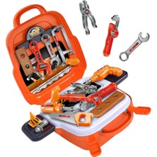 Pengfu Shop 22 Adet Tarzı Et Çocuklar Oyna Pretend Set Eğitim Montessori Oyuncak Çocuk Öğrenme Aracı Kiti ile Saklama Kutusu Çanta Simülasyon Onarım Aracı (Yurt Dışından)