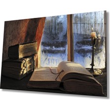 Miraax Kış Kitap Mum   Dayanıklı Temperli