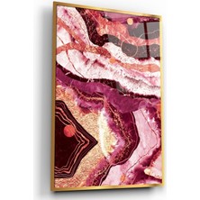 Miraax Mermer Desen Cam Tablo