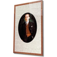 Miraax Çerçeveli Atatürk Cam Tablo