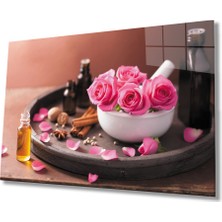 Miraax Pembe Çiçekler Pink Flowers Table