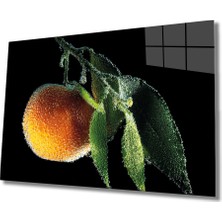 Miraax Şeftali Cam Tablo Peaches