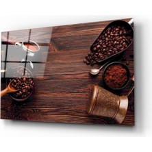 Miraax Kahve Çekirdeği Cam Tablo