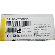 Yesmed Extra Power 10 Numara Işitme Cihazı Pili(10 Paket x 6 Adet = 60 Adet Pil)