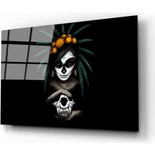 Miraax Fütüristik Mistik Kadın  Cam Tablo