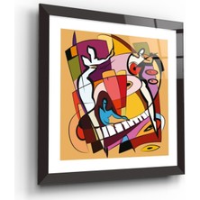 Miraax Soyut Desenler Cam Tablo