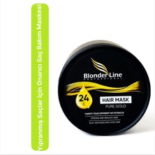 Blonder Line 24 Farklı Bitkisel Yağ İçeren Yıpranmış Ve Kırılgan Saçlar için Onarıcı Saç Bakım Maskesi - 300 ml