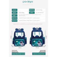 Dolob 2024 Yeni Üç Boyutlu Ilkokul Erkek Okul Çantası Kız Birinci, Ikinci, Üçüncü ve Altıncı Sınıf Çocukların Yükünü Azaltan Sırt Çantası (Yurt Dışından)