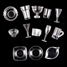 Pengfu Shop 13 Adet Tarzı Pcslot 1:12 Ölçekli Plaka Bardak Bulaşık Kase Sofra Seti Dollhouse Minyatür Oyuncak Bebek Maması Mutfak Oturma Odası Aksesuarları (Yurt Dışından)