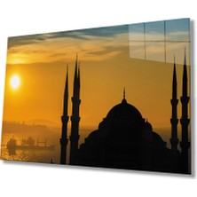Miraax Gün Batımı Cami Deniz Cam Tablo