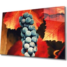 Miraax Siyah Üzüm Cam Tablo 	grape Art
