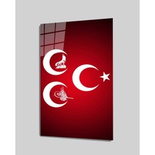 Miraax Türklük  3hilal Cam Tablo