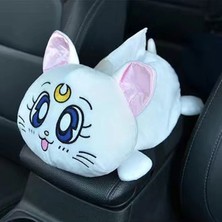 Cdwishbest A1PC Doku Kutusu Stili Yeni Karikatür Kafalık Yastık Sevimli Araba Luna Kedi Kafası Peluş Boyun Yastık Araba Koltuğu Kafalık Yastık Kawaii Kızlar Için Araba Aksesuarları (Yurt Dışından)