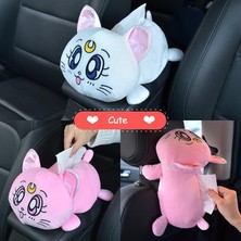 Cdwishbest A1PC Doku Kutusu Stili Yeni Karikatür Kafalık Yastık Sevimli Araba Luna Kedi Kafası Peluş Boyun Yastık Araba Koltuğu Kafalık Yastık Kawaii Kızlar Için Araba Aksesuarları (Yurt Dışından)