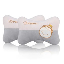 Cdwishbest Monky1 Tarzı 2 Adet Evrensel Karikatür Araba Boyun Yastıklar Peluş Nefes Dinlenme Kafalık Minderi Yastık Araba Iç Aksesuarları (Yurt Dışından)