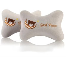 Cdwishbest Monky1 Tarzı 2 Adet Evrensel Karikatür Araba Boyun Yastıklar Peluş Nefes Dinlenme Kafalık Minderi Yastık Araba Iç Aksesuarları (Yurt Dışından)