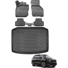 Kalite Oto Skoda Karoq 2017 Sonrası Bagaj Havuzu+Araca Özel Üretim 3D Havuzlu Paspas