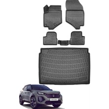 Kalite Oto Peugeot 2008 2019 Model Alt Kademe Bagaj Havuzu+Araca Özel Üretim 3D Havuzlu Paspas Takımı