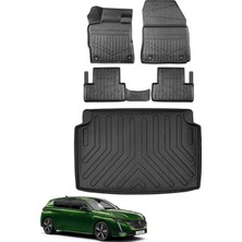 Kalite Oto Peugeot 308 2024 Model Bagaj Havuzu+Araca Özel Üretim 3D Havuzlu Paspas Takımı
