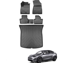 Kalite Oto Tesla Model Y 2023 Model Bagaj Havuzu+Araca Özel Üretim 3D Havuzlu Paspas Takımı