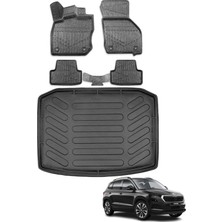 Kalite Oto Skoda Karoq 2018 Model Bagaj Havuzu+Araca Özel Üretim 3D Havuzlu Paspas